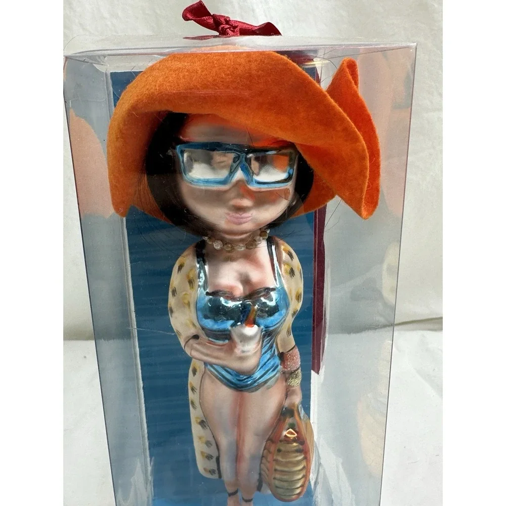 New Pier One Hand Blown Glass Camila Collectible Christmas Ornament Girlfriend